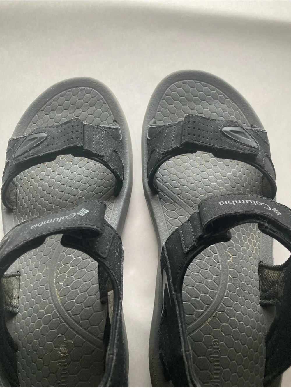 Columbia Sandals Mens 10 Black Techlite Omni Grip Sport Hook & Loop BM4511-010